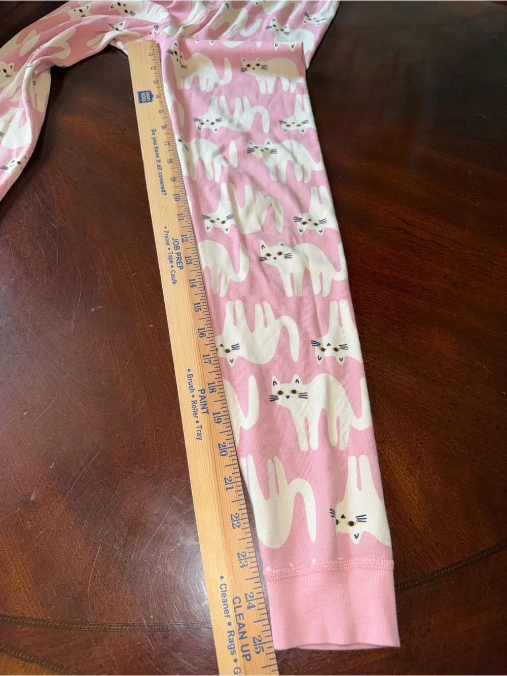 HANNA ANDERSSON Organic Long Johns Pajamas Cats Pink 140 (US 10) Halloween